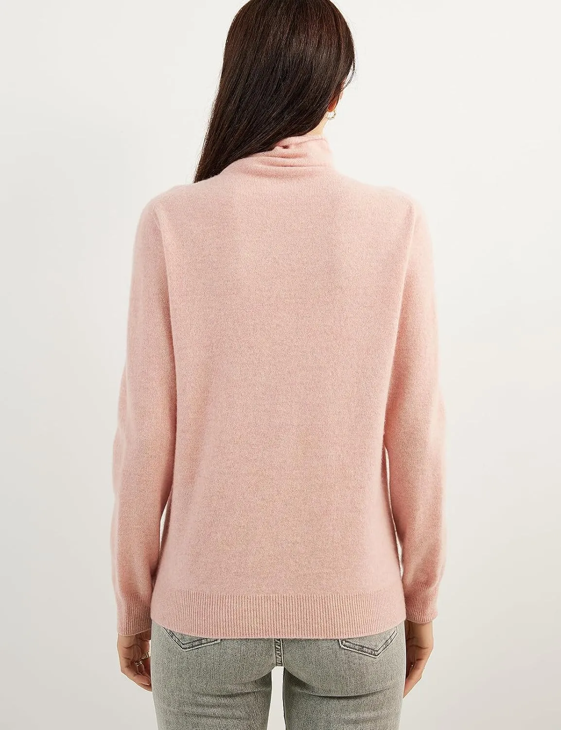 100% Pure Cashmere Women's Sweater Turtleneck Long Sleeve Warm Soft 2025 Fall Winter Knit Pullover