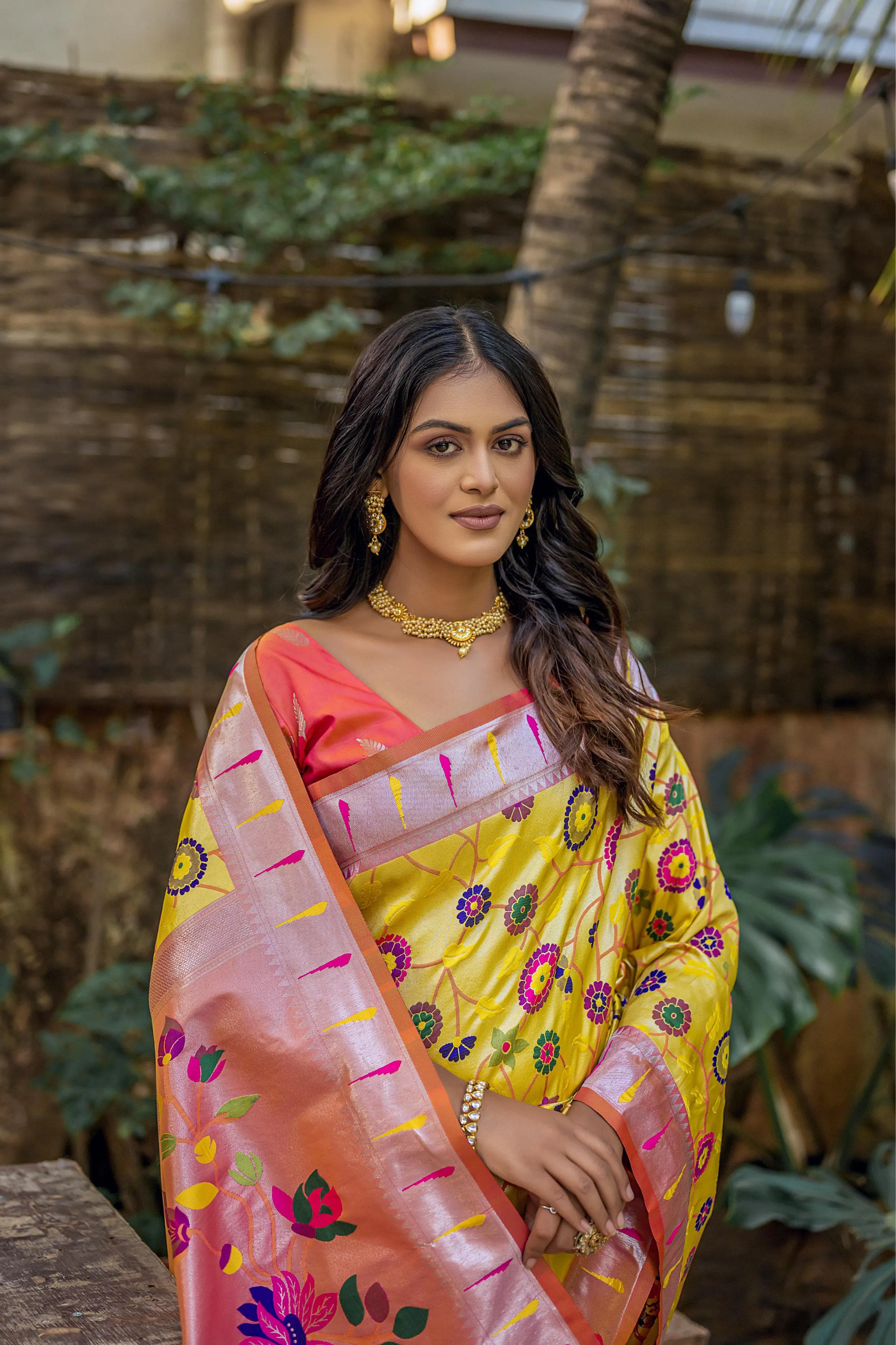 Beautiful Designer Soft Banarasi Silk Paithani Saree