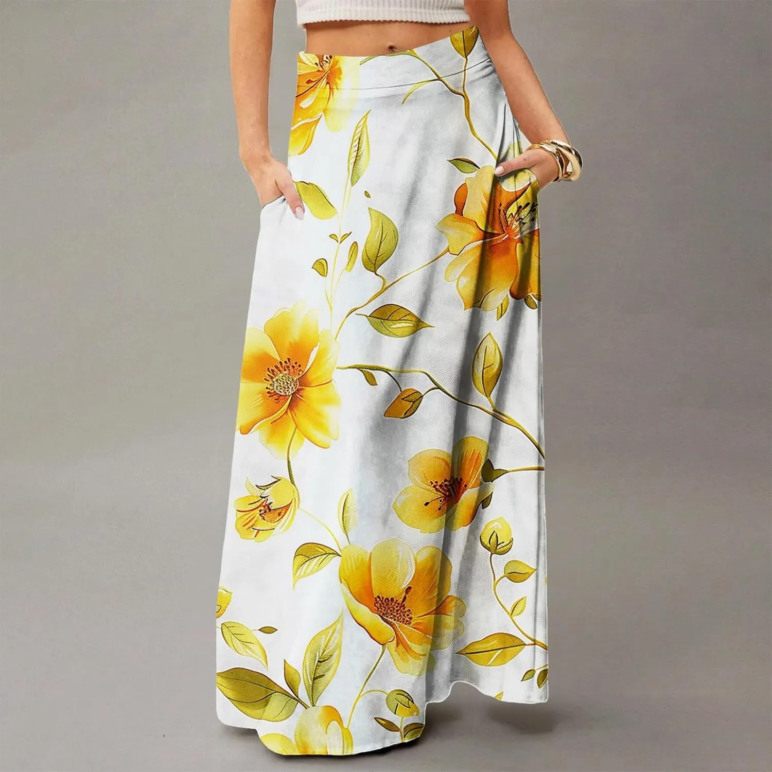 Boho Skirts for Women, Vacation Beach Casual Elegantes Summer Womens Skirts