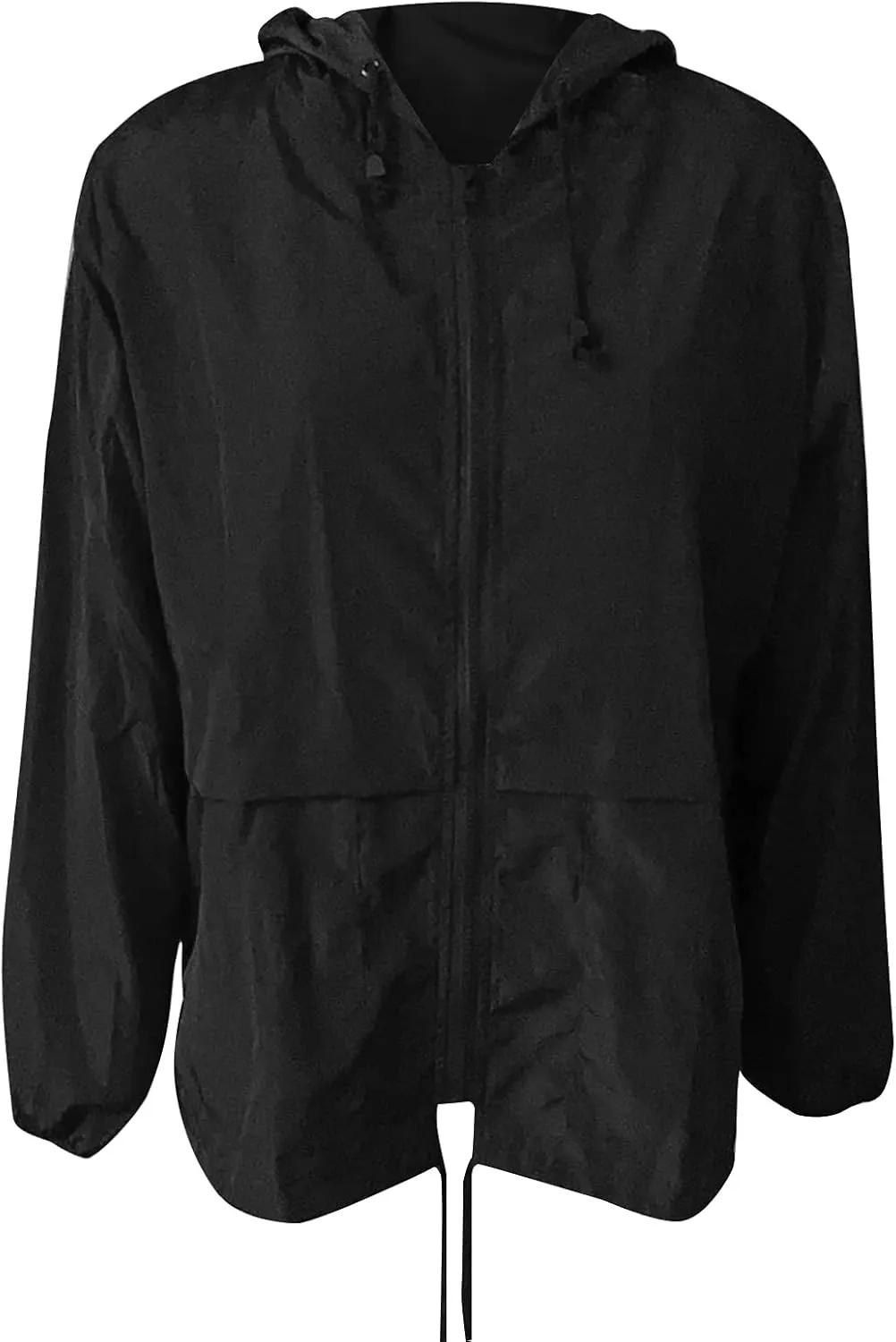 Cdiecer Women's Rain Jacket Plus Size Hooded Raincoat Waterproof Windbreaker Sunscreen Jacket Hiking Zipper Hoodie