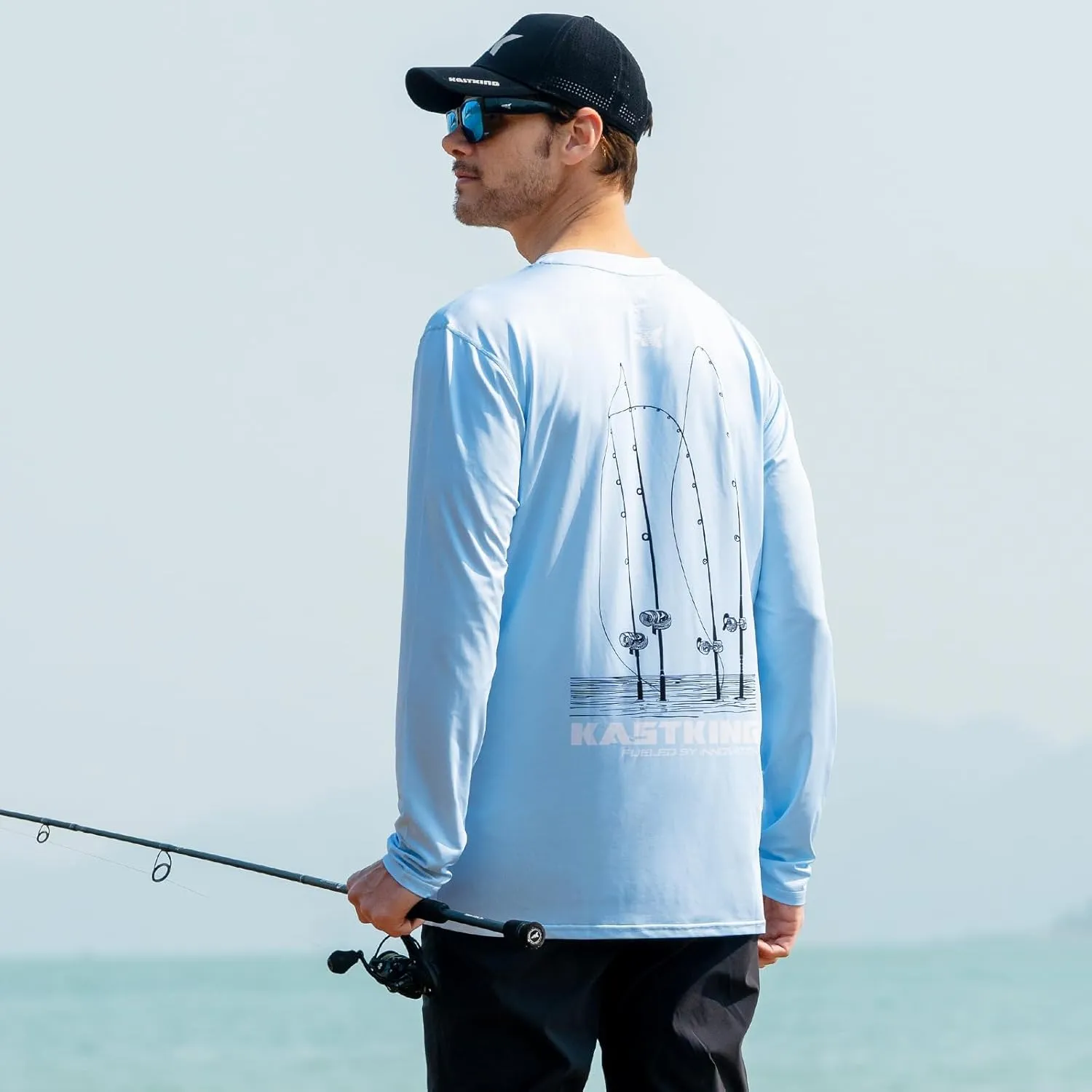 KastKing UPF 50 Fishing Shirts for Men, Long Sleeve Fishing Hiking Shirt, Breathable Moisture Wicking, Sun Shirts for Men