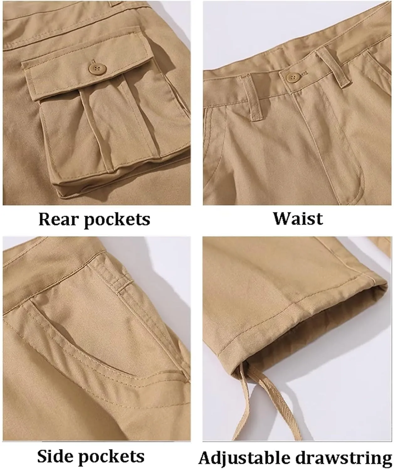 Mens Cargo Pants Khaki Cotton Pants Men Multi Pocket Cargo Pants for Men Extreme Motion Pants for Men Casual Men
