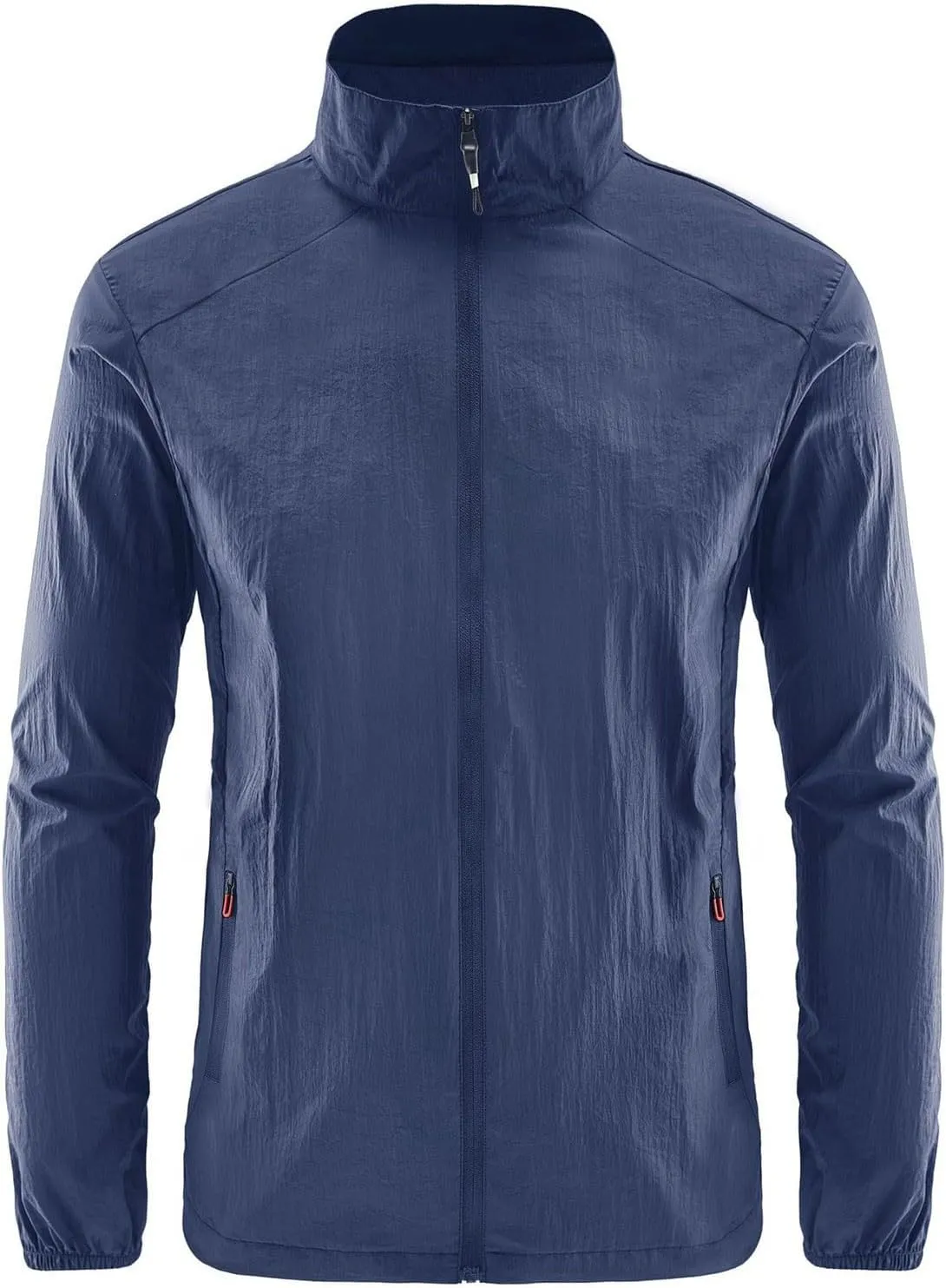 Mens Full Zip Lightweight UPF 50  Jackets Long Sleeve Performance Breathable Sun Protection Fishing Hiking Shirts