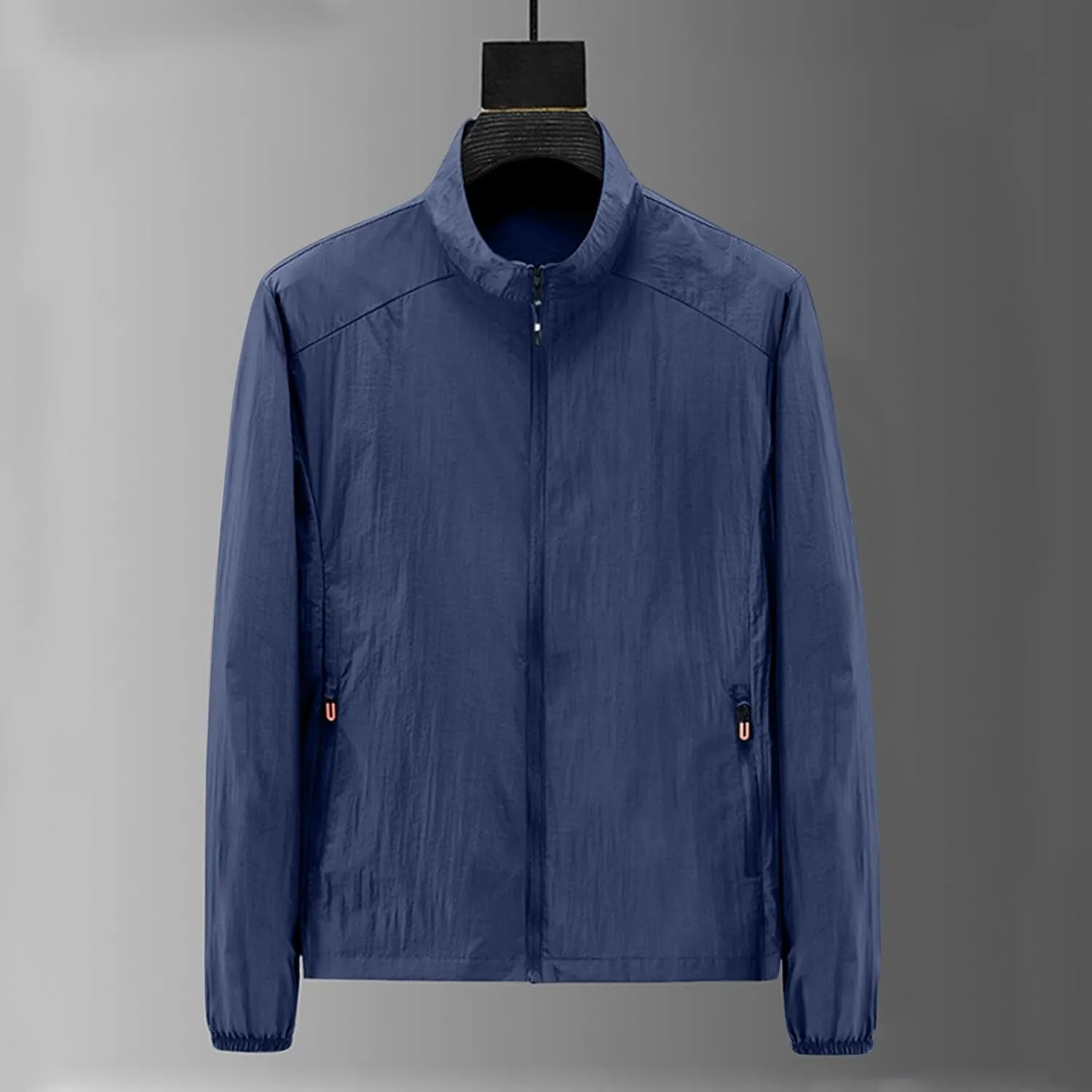 Mens Full Zip Lightweight UPF 50  Jackets Long Sleeve Performance Breathable Sun Protection Fishing Hiking Shirts