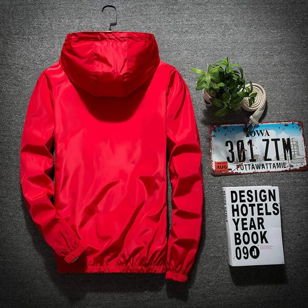 Mens Rain Jackets Waterproof With Hooded Lightweight Softshell Windbreaker Jacket Outdoor Athletic Hiking Coat