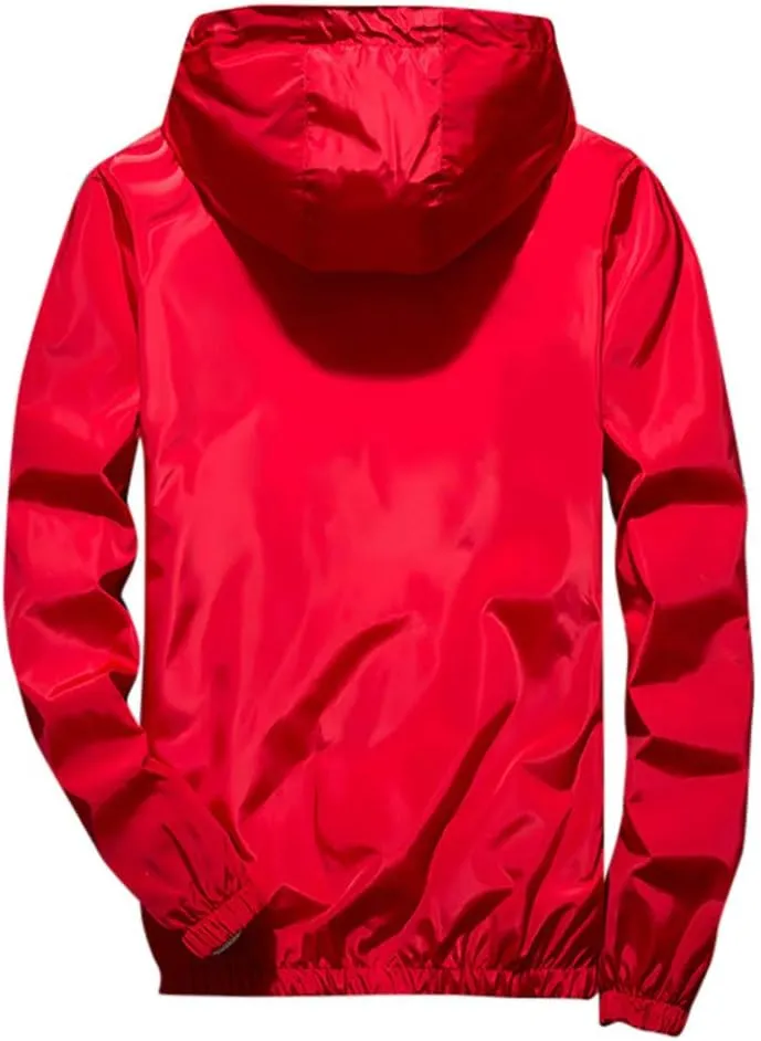 Mens Rain Jackets Waterproof With Hooded Lightweight Softshell Windbreaker Jacket Outdoor Athletic Hiking Coat