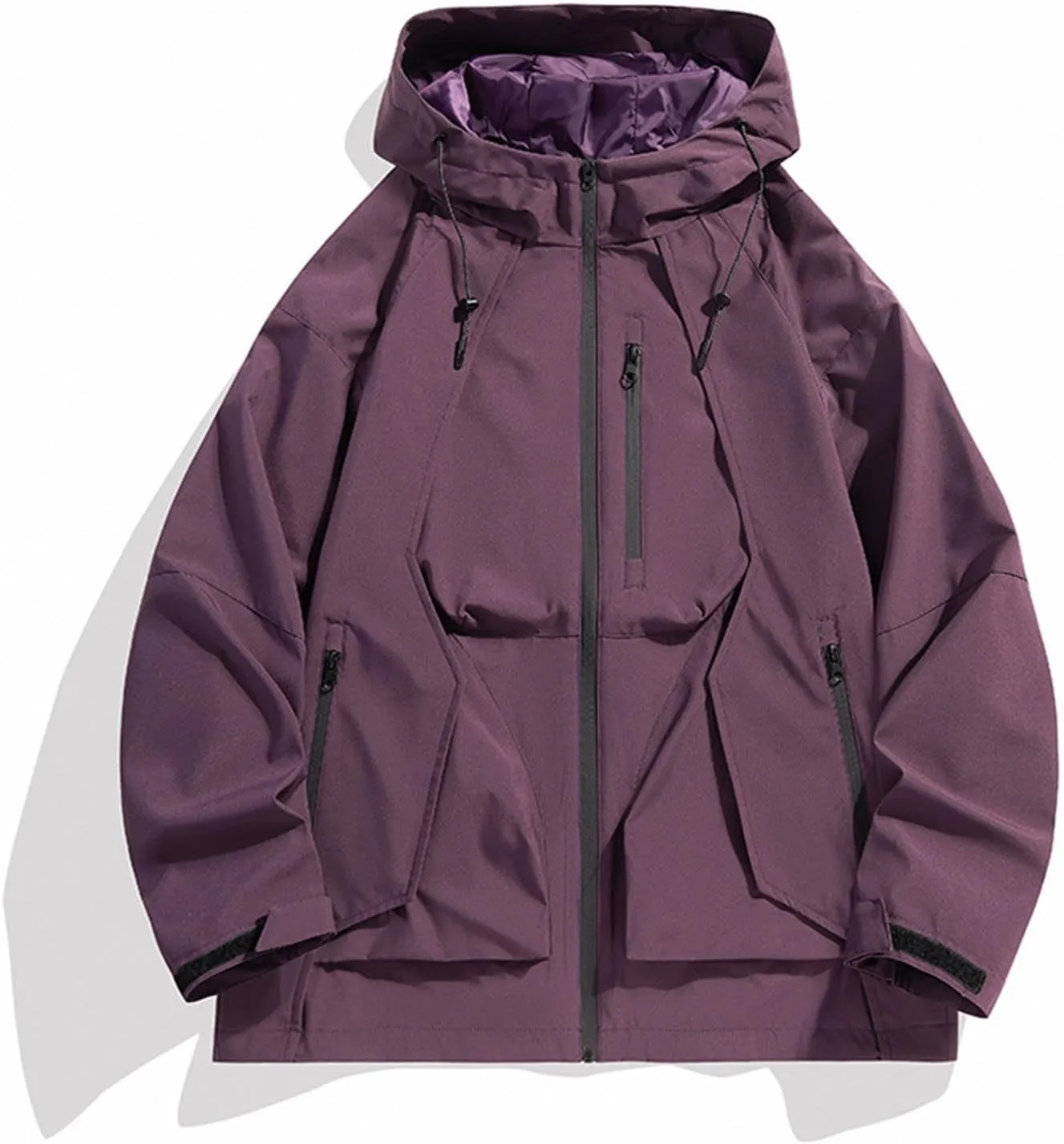 Mens Windproof Jacket Waterproof Lightweight Mountain Sport Jacket for Men Hooded Windbreaker Raincoat Zipper Jackets