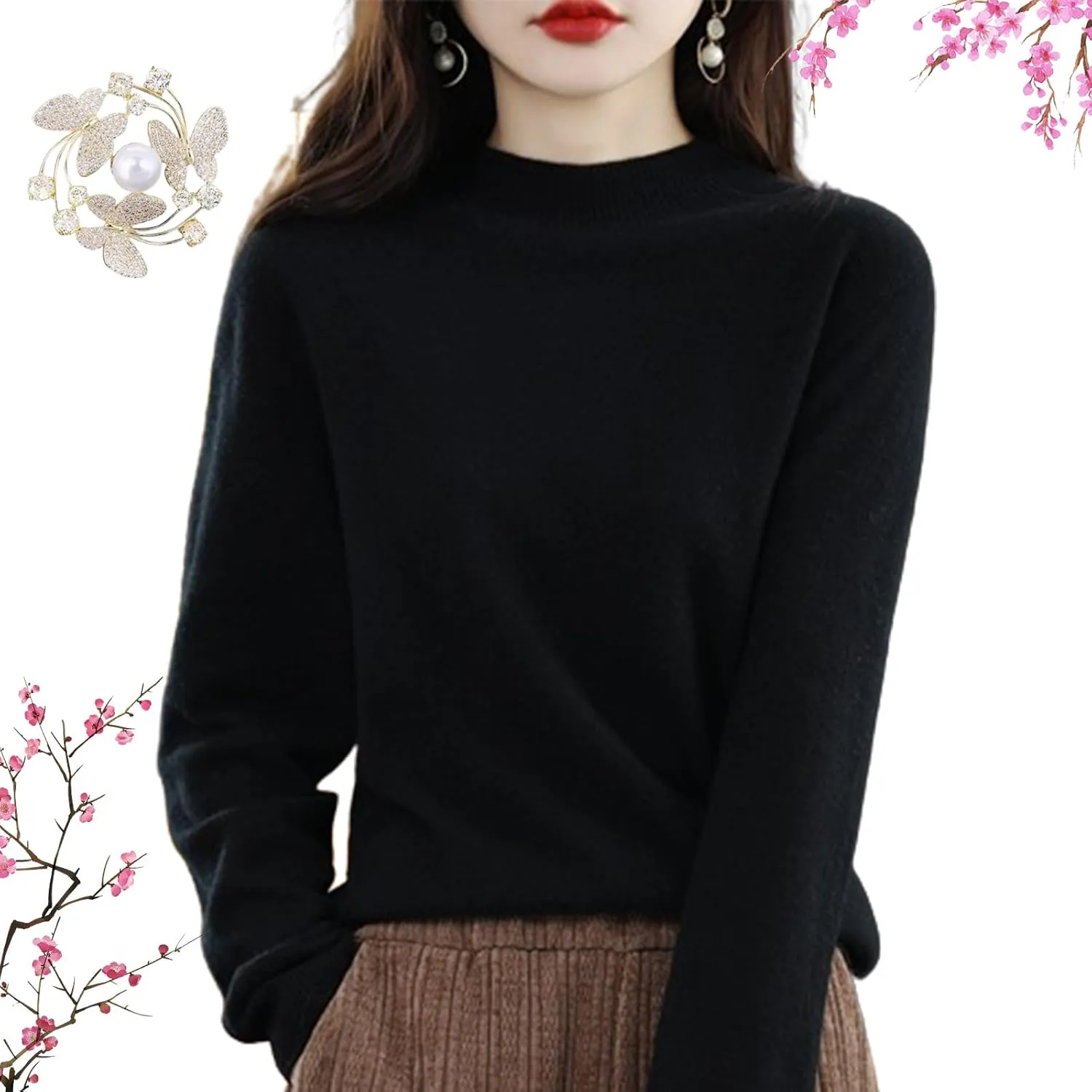 RJDJ Cashmere Sweaters for Women, Turtleneck Sweater Women, Womens Cashmere Sweater, Cashmere Sweater Women