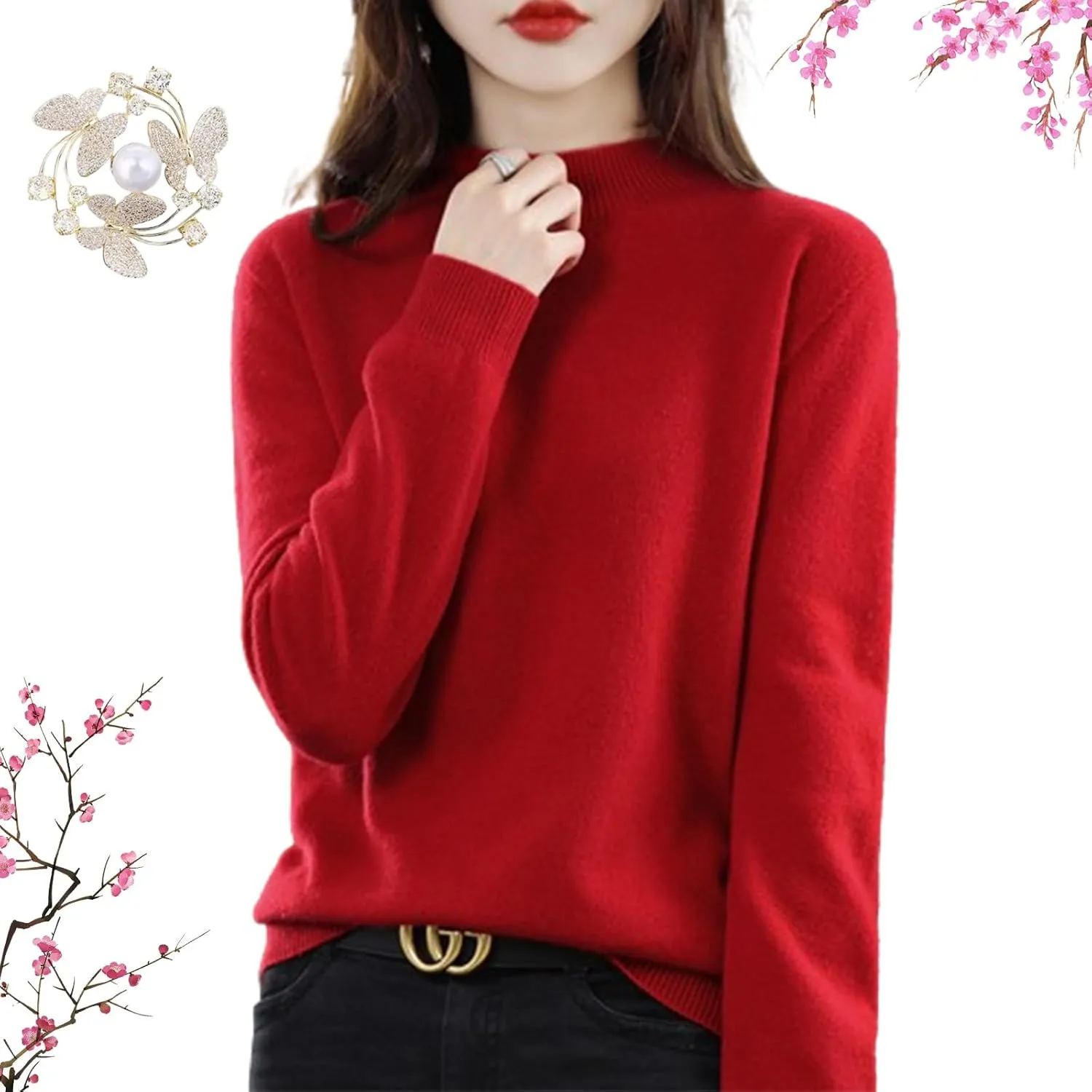 RJDJ Cashmere Sweaters for Women, Turtleneck Sweater Women, Womens Cashmere Sweater, Cashmere Sweater Women