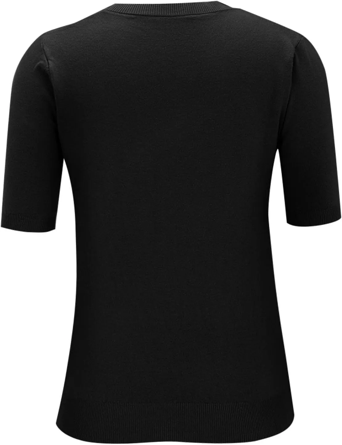 Short Sleeve Sweater for Women Crew Neck Pullover Sweaters Dressy Casual Loose Lightweight Ribbed Knit Sweater Tops