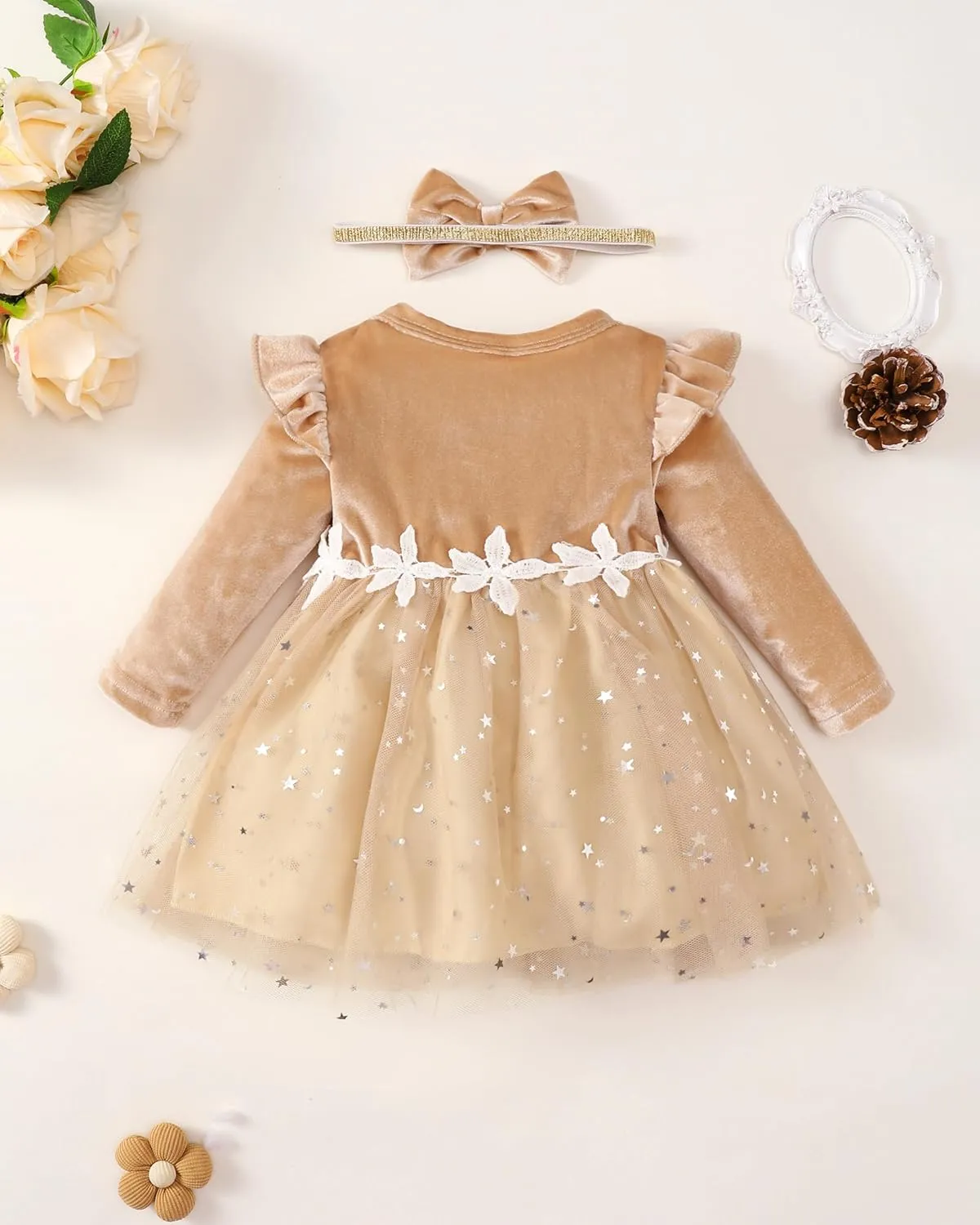 Toddler Baby Girl Dress Infant Girl Clothes Outfits Tulle Dresses Princess Wedding Dress for Baby Girls 3M to 3 Year