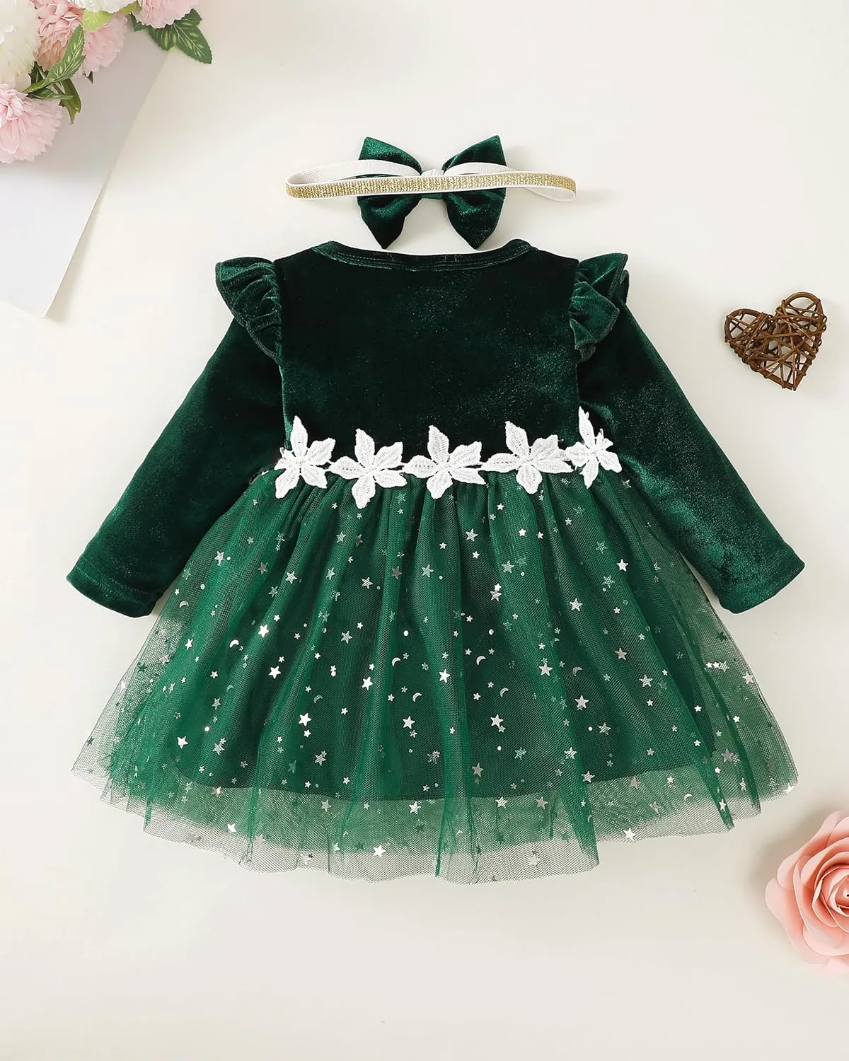 Toddler Baby Girl Dress Infant Girl Clothes Outfits Tulle Dresses Princess Wedding Dress for Baby Girls 3M to 3 Year