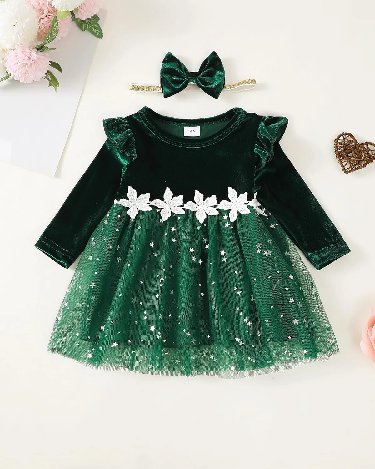 Toddler Baby Girl Dress Infant Girl Clothes Outfits Tulle Dresses Princess Wedding Dress for Baby Girls 3M to 3 Year