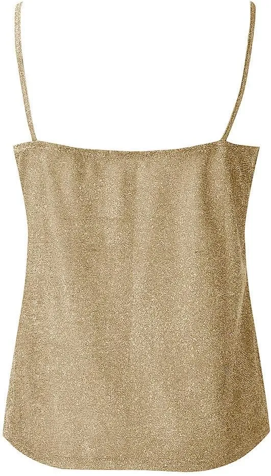 Womens Plus Size Camisole Tank Tops V Neck Sleeveless Baggy Summer 2024 Trendy Cami Blouses