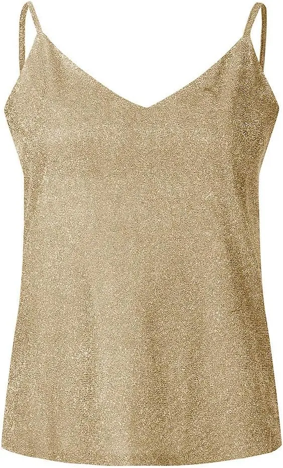 Womens Plus Size Camisole Tank Tops V Neck Sleeveless Baggy Summer 2024 Trendy Cami Blouses
